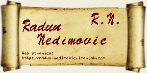 Radun Nedimović vizit kartica